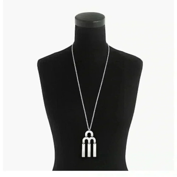 JCrew Tuning Fork Necklace Silver - Picture 6 of 6